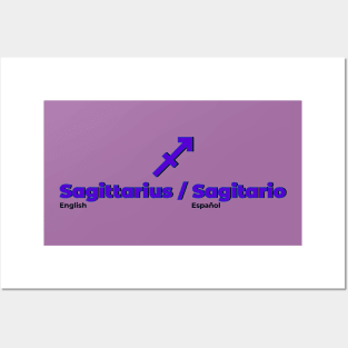 Sagittarius Power Color- Purple & Blue Posters and Art